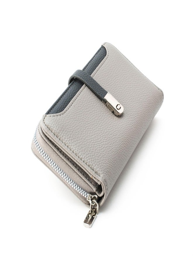 Lino Perros Men Faux Leather Avril Dual Tone Grey Functional Wallet - Image 4